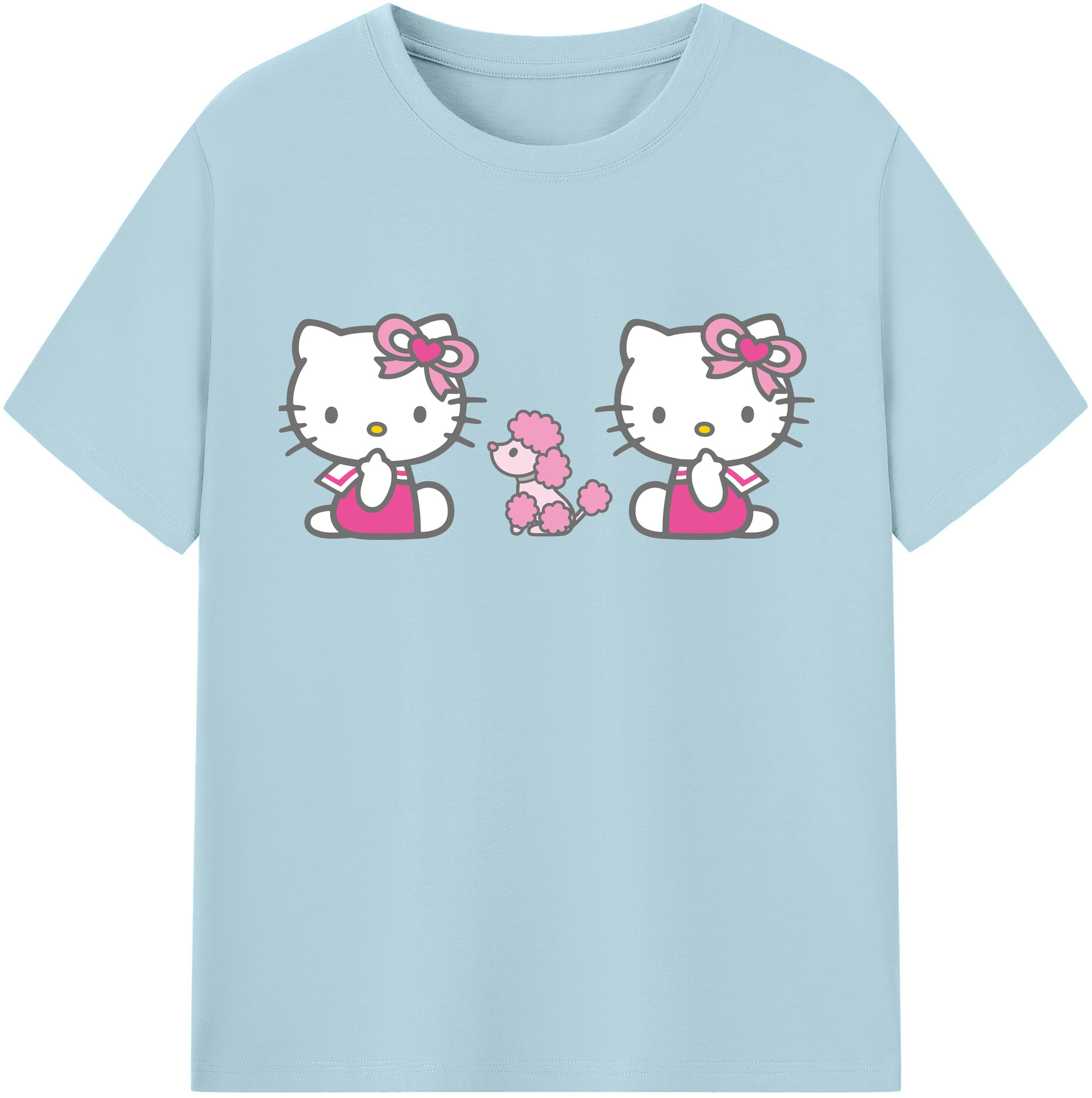 （画像用） Hello Kitty ハローキティ 綿100％半袖Tシャツ（フロントプリント）